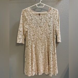 Free People Cream Lace Bohemian Dress